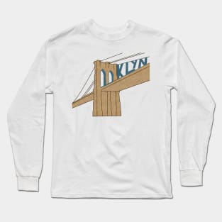 Bklyn Bridge - Blue Long Sleeve T-Shirt